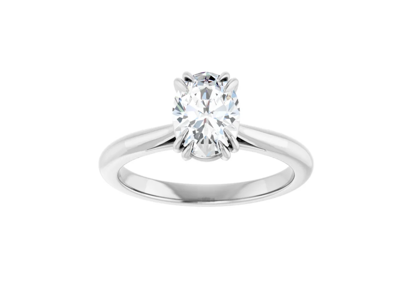 Double-claw Solitaire Engagement Ring