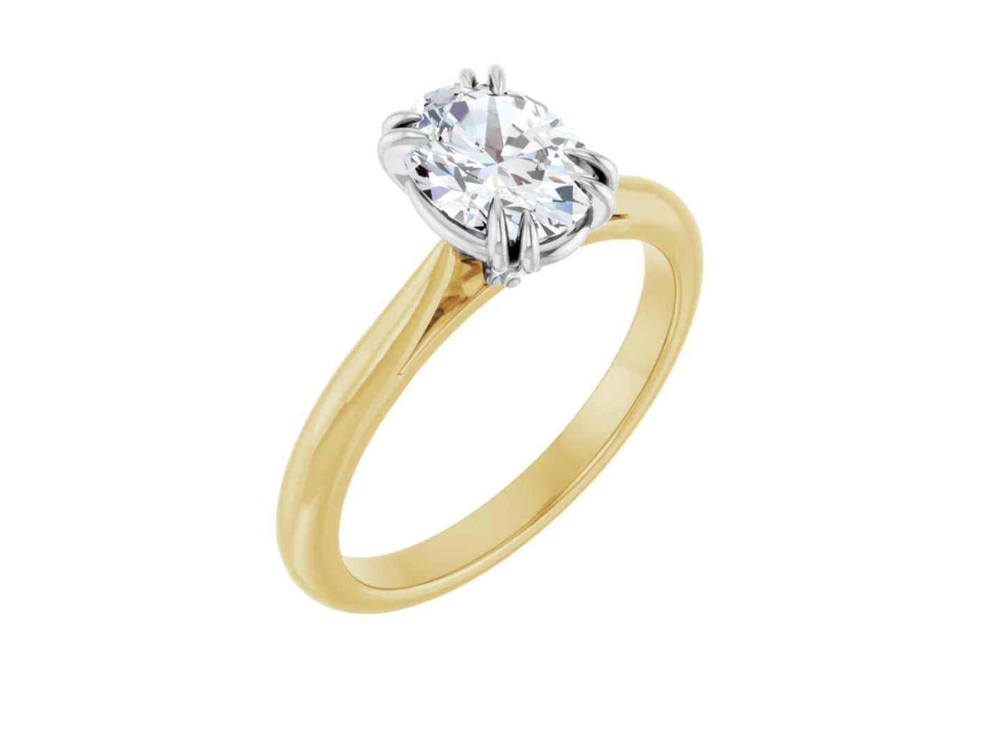 Double-claw Solitaire Engagement Ring