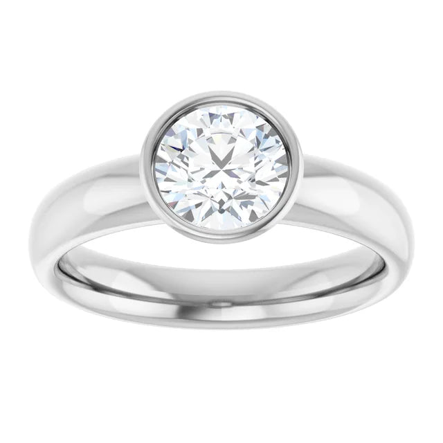 Bezel-set Solitaire Engagement Ring
