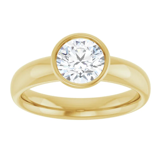 Bezel-set Solitaire Engagement Ring