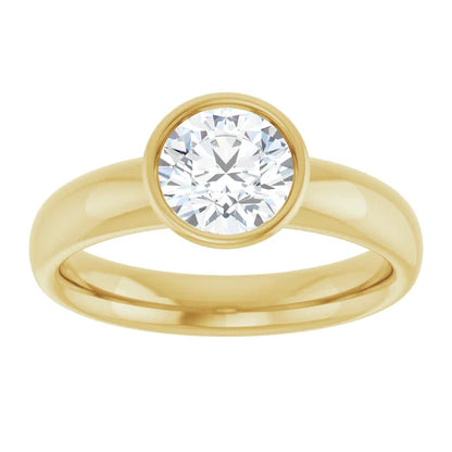 Bezel-set Solitaire Engagement Ring
