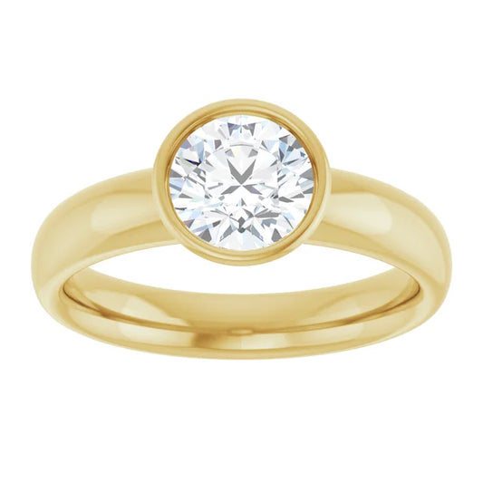 Bezel-set Solitaire Engagement Ring