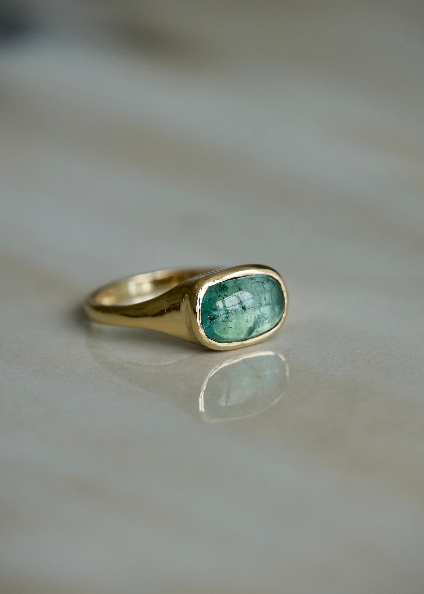 Sea Foam Tourmaline Ring