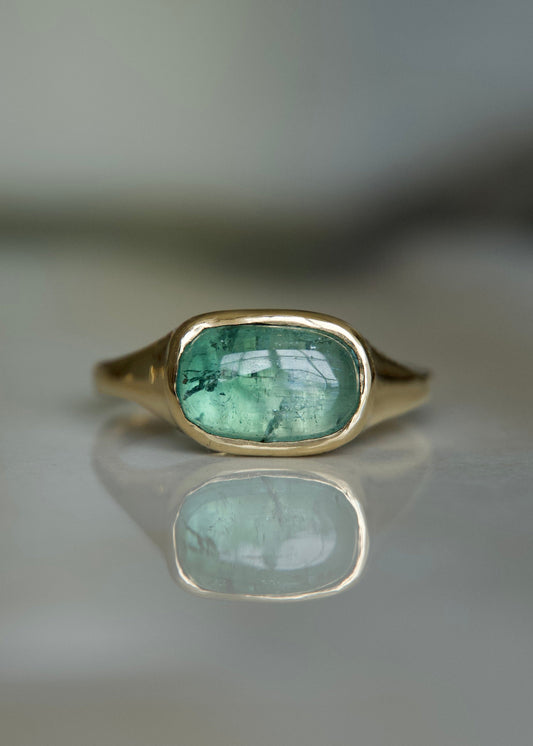 Sea Foam Tourmaline Ring