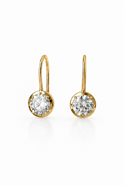 Large Diamond Drop Earrings