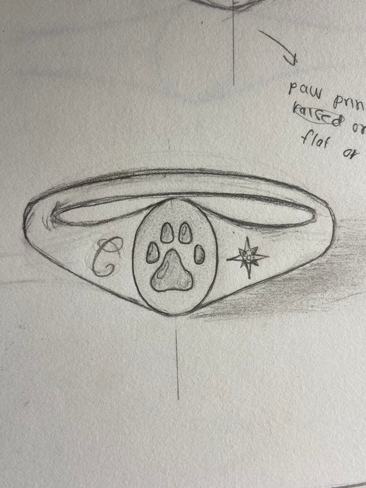 Custom Signet Ring - Katie