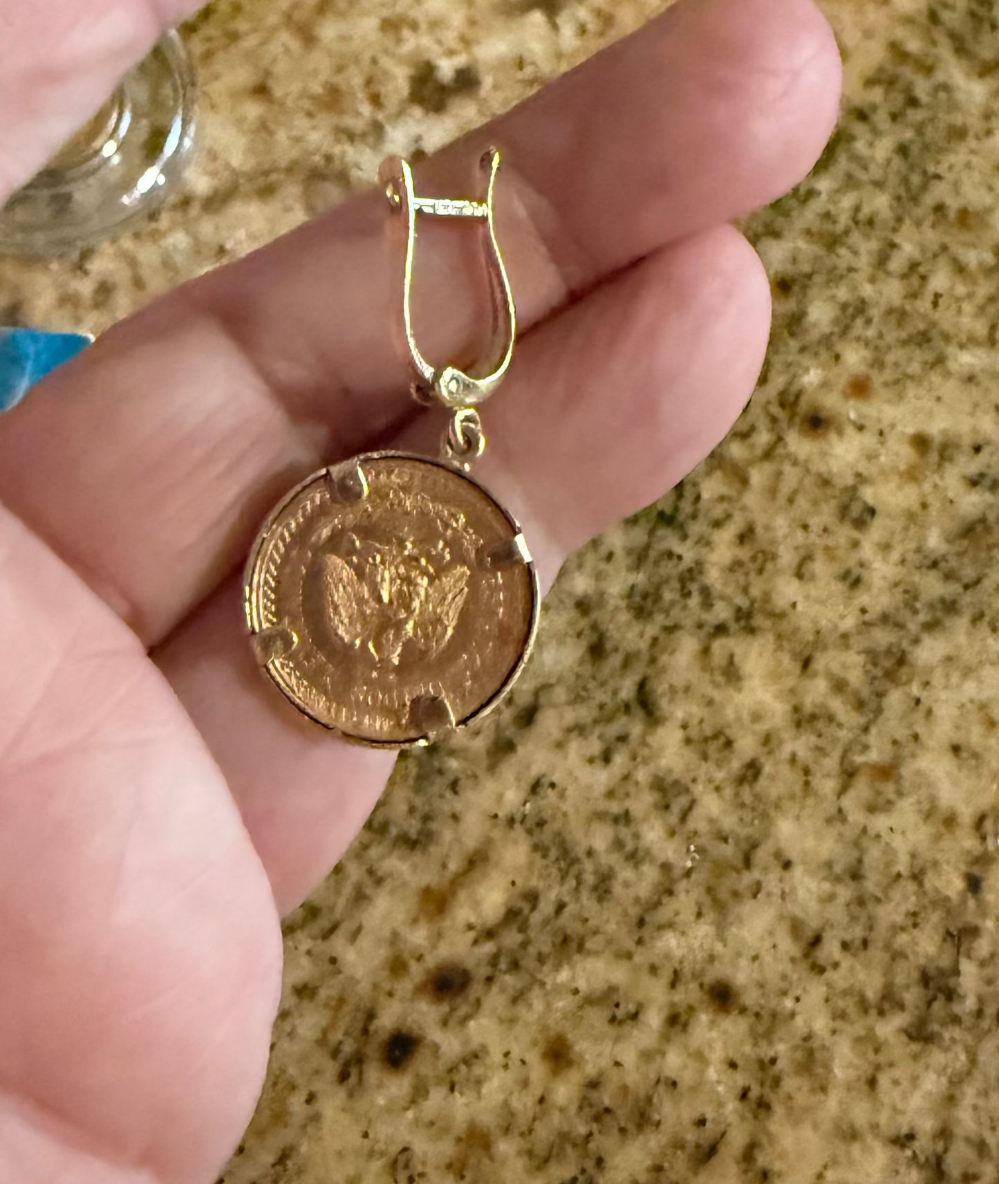 Coin Bezel Earring for Lauren
