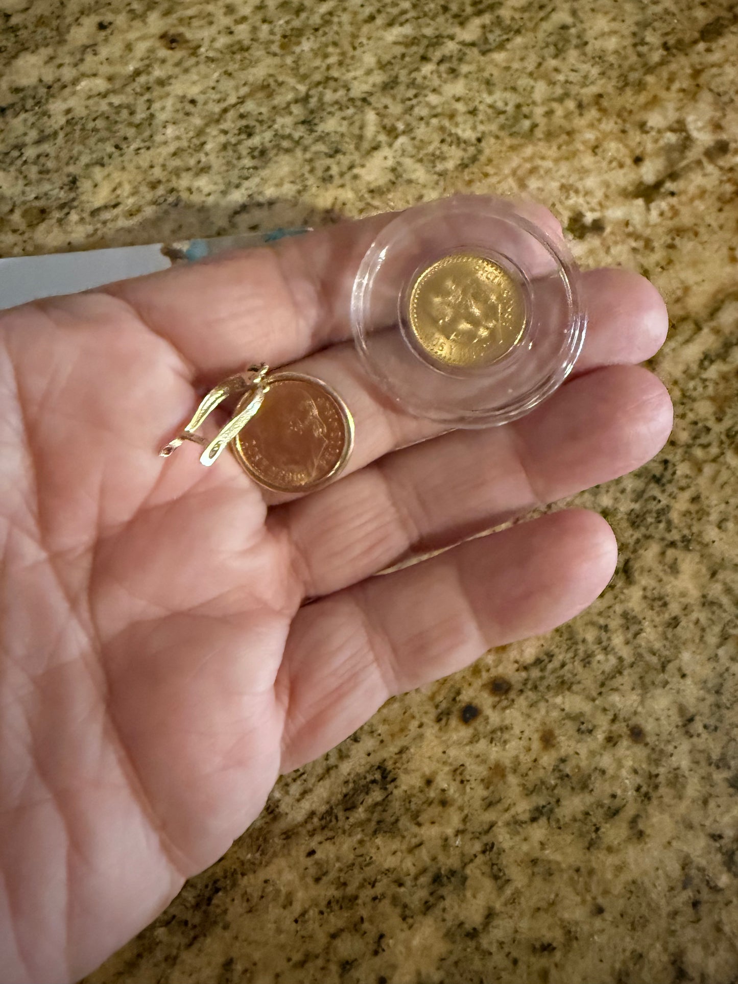 Coin Bezel Earring for Lauren