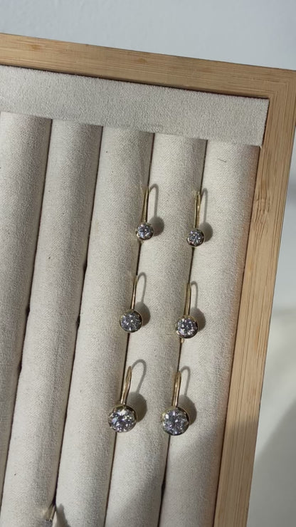 Large Diamond Drop Earrings